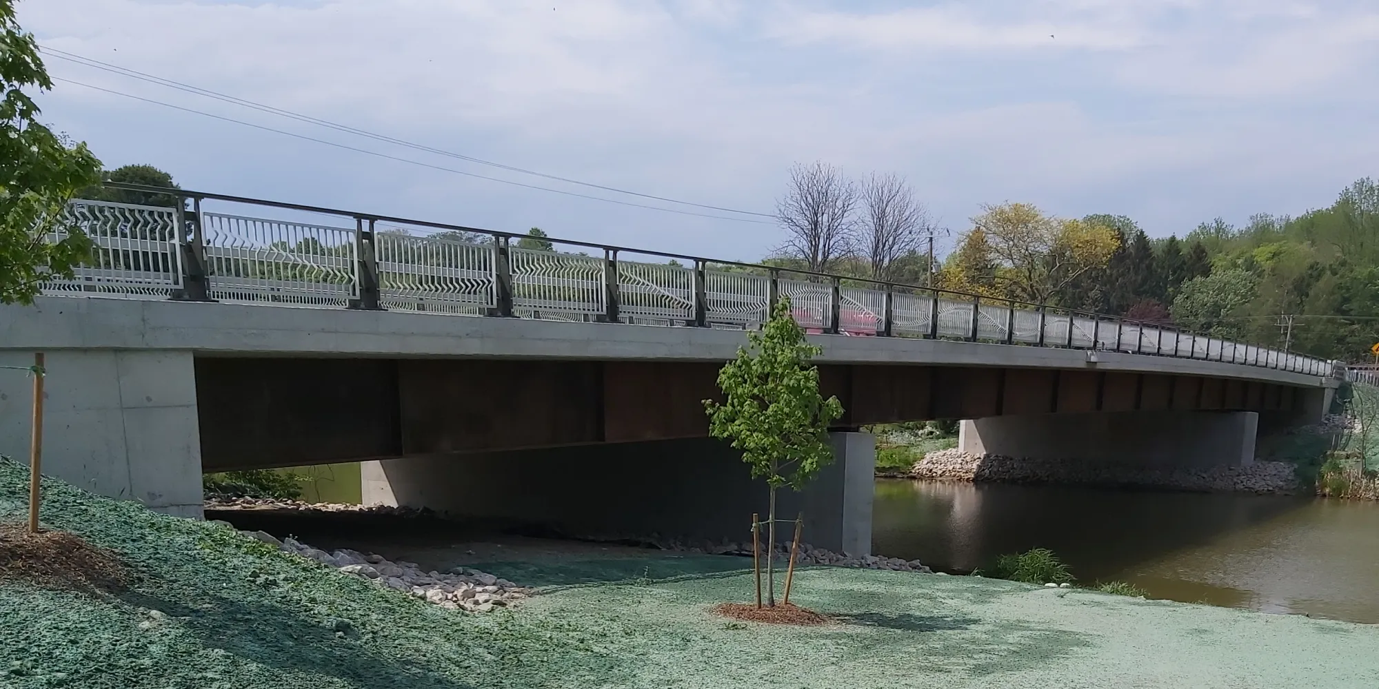 Bridge spanning a river